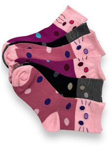 Cotton Dámské vysoké ponožky 6x párů mix barvy