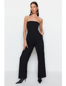 Trendyol Black Woven Jumpsuit with a Strapless Collar, Cargo Pocket