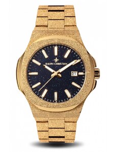 Ralph Christian Watches Zlaté pánské hodinky Ralph Christian s ocelovým páskem The Frosted Stellar - Gold 42,5MM