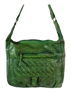 Dámská kožená kabelka Green Valley zelená 10430