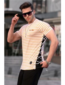 Madmext Lace-up Camel T-Shirt 2567