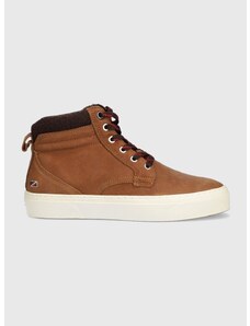 Kožené sneakers boty Pepe Jeans YOGI BOOT hnědá barva, PMS30998