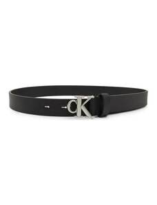 CALVIN KLEIN JEANS Kůžoný opasek ROUND MONO LTHR BELT