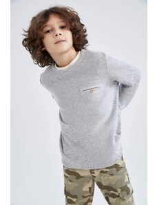 DEFACTO chlapecký svetr s kulatým výstřihem regular fit