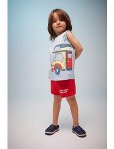 DEFACTO Baby Boy Regular Fit Slogan Printed Shorts