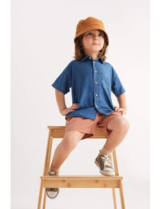 DEFACTO Baby Boy Regular Fit Flamy Poplin Shorts