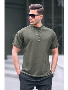 Madmext Khaki Lycra Basic Men's T-Shirt 6060