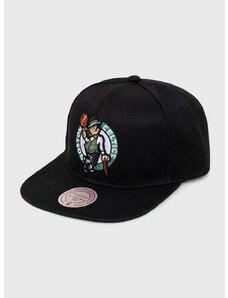 Kšiltovka Mitchell&Ness BOSTON CELTICS černá barva, s aplikací