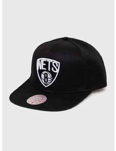 Kšiltovka Mitchell&Ness BROOKLYN NETS černá barva, s aplikací