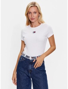 Tommy Jeans dámské tričko bílé s logem