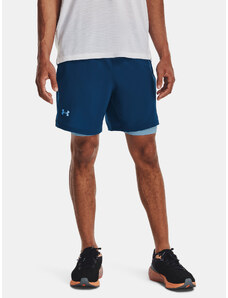 Under Armour Kraťasy UA LAUNCH 7'' 2-IN-1 SHORT-BLU - Pánské