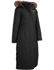 bonprix Teplý funkční outdoorový kabát s umělou kožešinou Černá