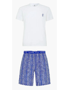Pánské krátké pyžamo 000NM2128E - W17 - Modrá - Calvin Klein