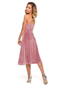 Sametové šaty růžové model 18055846 - Moe