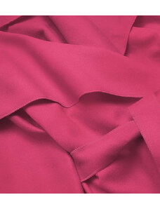 MADE IN ITALY Minimalistický dámský růžový kabát (747ART)