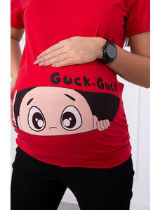 K-Fashion Těhotenská halenka Guck červená