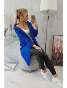 K-Fashion Chrpový svetr s kapucí