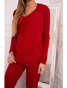 K-Fashion Sada svetrů 3-dílná červená