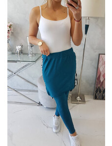 K-Fashion Kalhoty/oblek s nápisem selfie marine