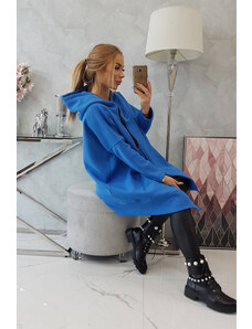 K-Fashion Zateplená mikina se zipem chrpově modrá