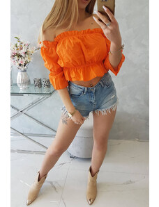 K-Fashion Oranžová pruhovaná halenka