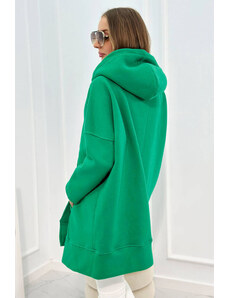 K-Fashion Zateplená mikina se zipem zelená