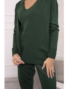 K-Fashion Sada svetrů 3-dílná tmavě zelená