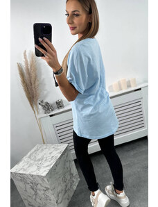 K-Fashion Bavlněná halenka s kapsami modrá