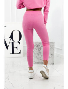K-Fashion Bavlněná mikina + legíny světle růžová