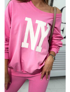 K-Fashion Bavlněná mikina + legíny růžový