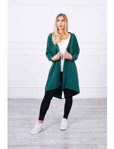 K-Fashion Tmavě zelená bunda s potiskem