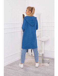 K-Fashion Zateplená džínová bunda s kapucí