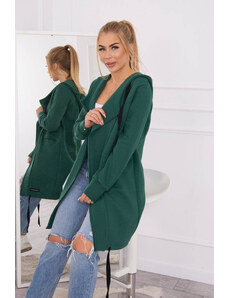 K-Fashion Zateplená bunda s kapucí tmavě zelená