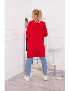 K-Fashion Zateplená bunda s kapucí červená