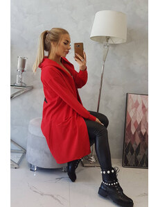 K-Fashion Pláštěnka s kapucí oversize červená
