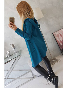 K-Fashion Volná pláštěnka s kapucí, tmavě modrá