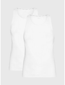 Pánské tílko 2 Pack Lounge Tank Tops Modern Cotton 000NB1099A100 bílá - Calvin Klein