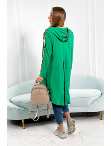 K-Fashion Mikina se zipem na zádech světle zelená