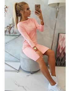K-Fashion Klasické šaty světle růžové