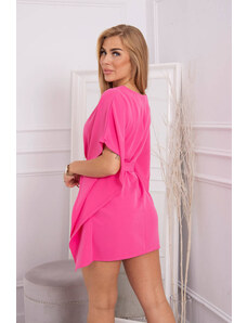 K-Fashion Oversize netopýří šaty růžové