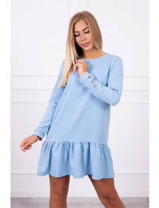 K-Fashion Šaty s volánem modré