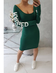 K-Fashion Roztrhané zelené šaty