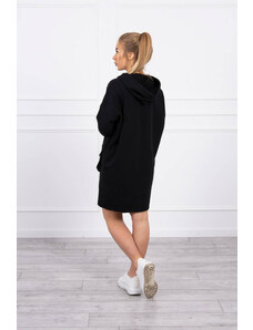 K-Fashion Šaty s kapucí černé