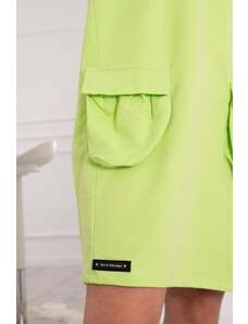 K-Fashion Šaty s kapucí pistáciové