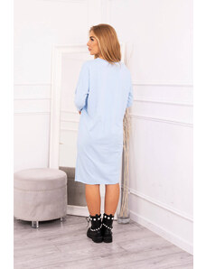 K-Fashion Modré šaty nadměrné velikosti