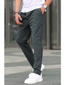 Madmext Waffle Fabric Anthracite Basic Men's Trousers 6513