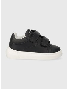 Dětské kožené sneakers boty Emporio Armani tmavomodrá barva