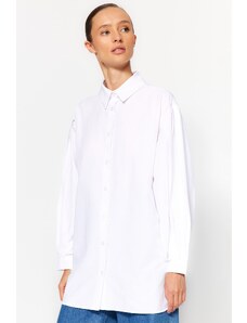 Trendyol White Woven Shirt with Pleat Detailed Sleeves