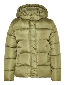 Trendyol Khaki nadrozměrný nafukovací kabát s kapucí Gold Snap Detailní vodoodpudivý nafukovací kabát