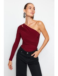 Trendyol Burgundy Window/Cut Out Detailed Bodysuit